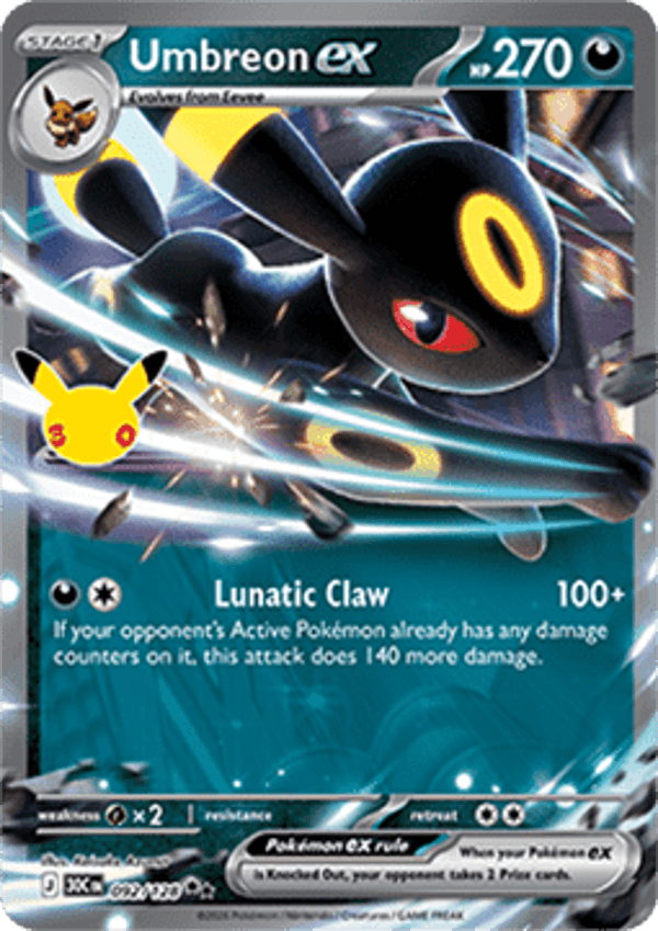Chase Card - Umbreon - 30th Celebration