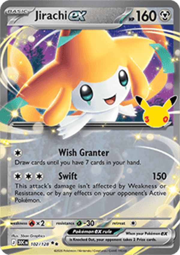 Chase Card - Jirachi 102 - 30th Celebration