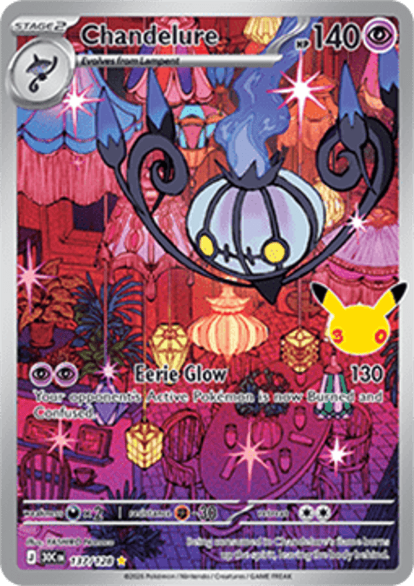 Chase Card - Chandelure 137 - 30th Celebration