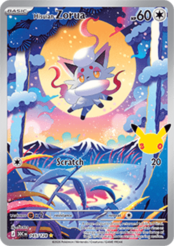 Chase Card - Hisuian Zorua 145 - 30th Celebration