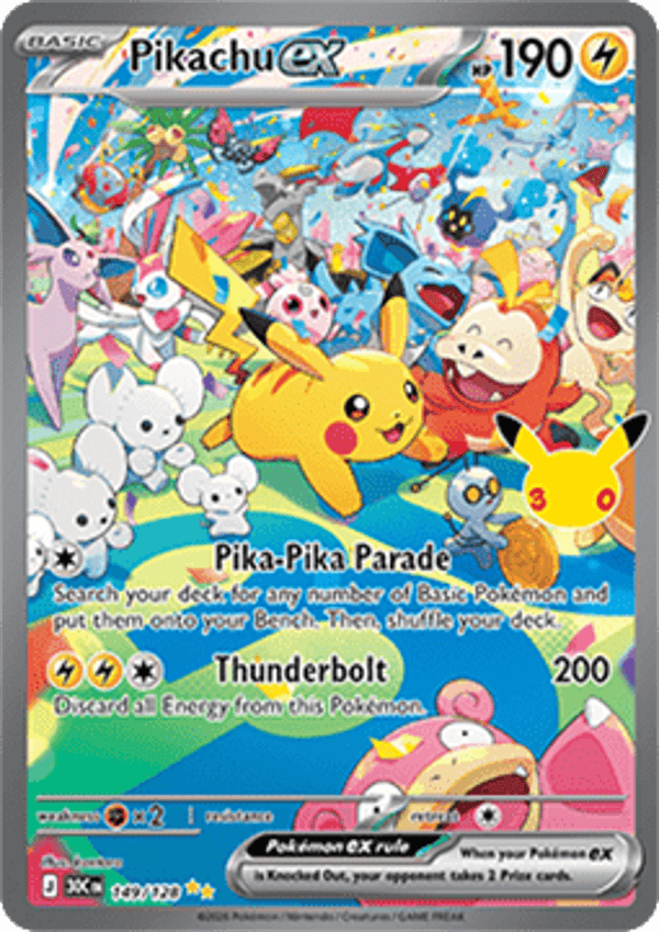 Chase Card - Pikachu 149 - 30th Celebration