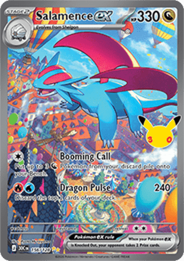 Chase Card - Salamence 156 - 30th Celebration