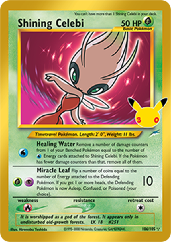 Chase Card - Celebi 106 - 30th Celebration