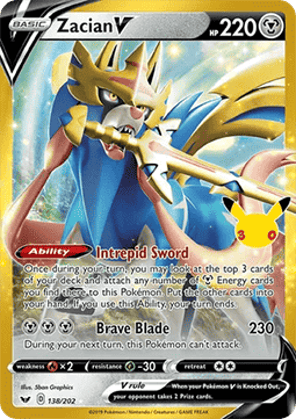 Chase Card - Zacian 138 - 30th Celebration