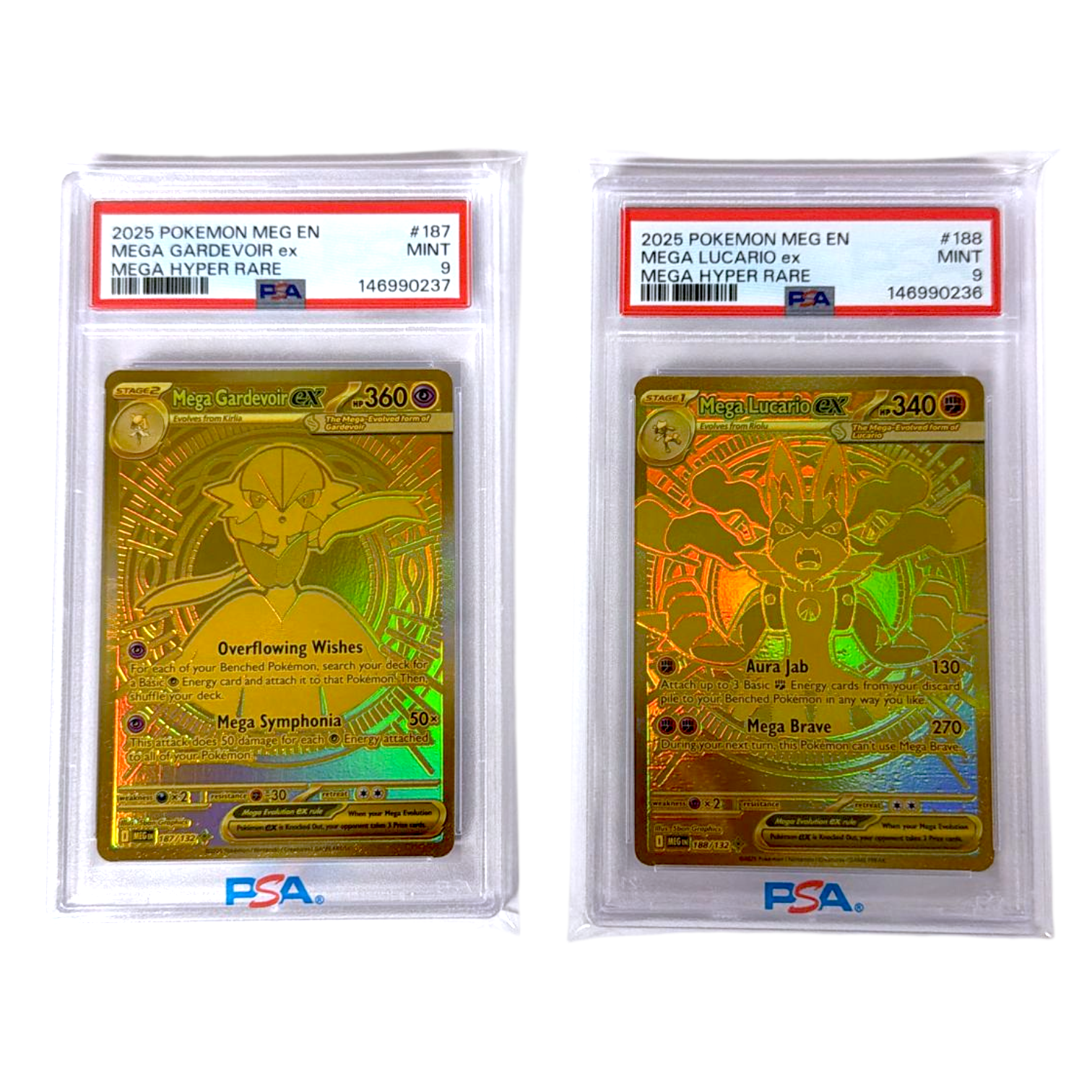 Gardevoir & Lucario PSA 9 Set