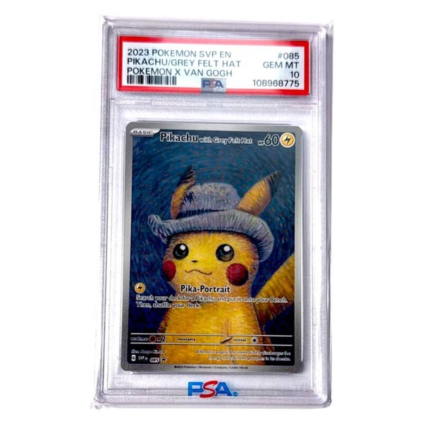 Grey Felt Hat Pikachu PSA 10