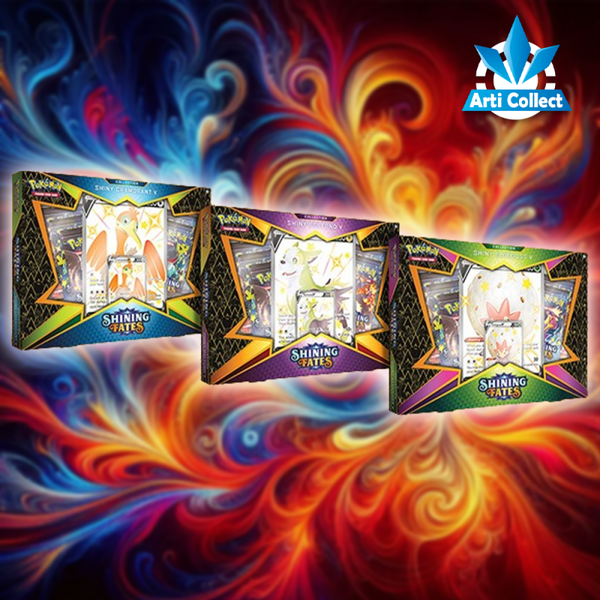 Shining Fates Collection (Shiny Eldegoss V, Shiny Boltund V, of Shiny Cramorant V)