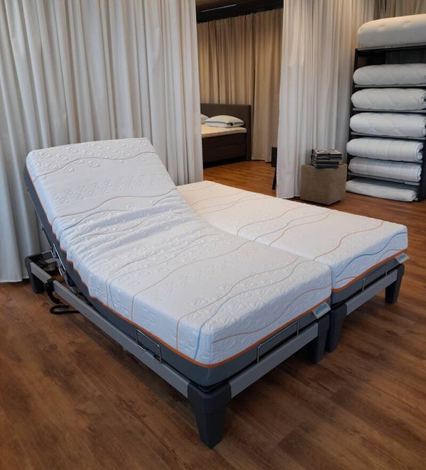 Elektrisch Verstelbare Tempur Schotelbodems incl. Mline Slow Motion 6 Matrassen