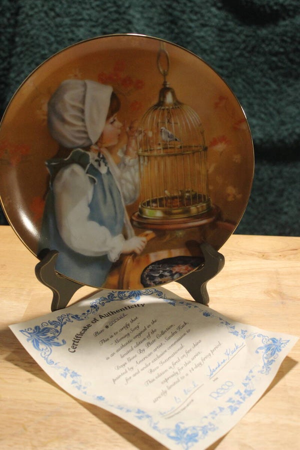 Morning song Collectors plate