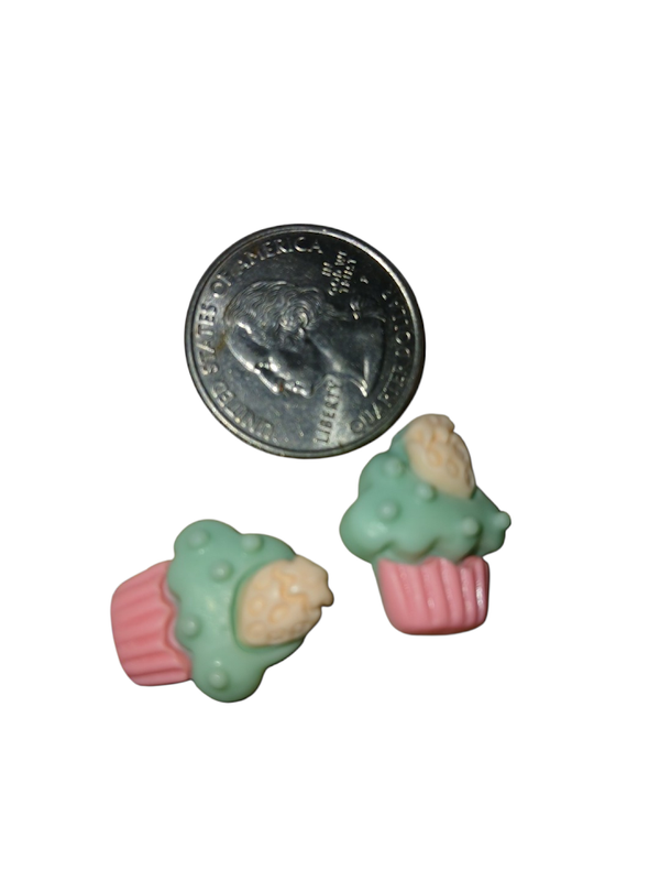 MInt cupcake earrings (114C)