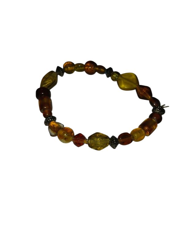 Yellow and Brown Bracelet ( (122c)