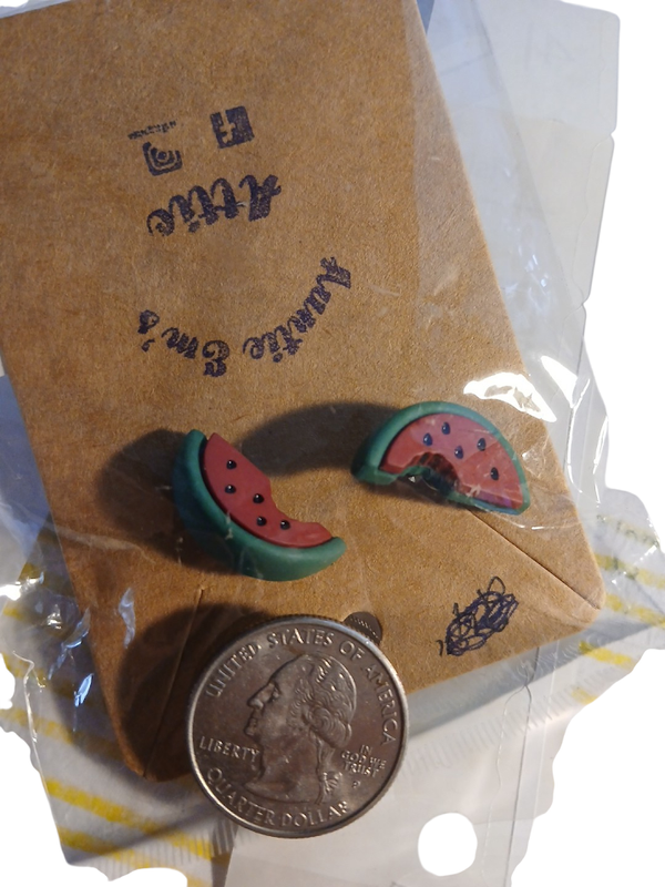 Watermelon Post earrings (126c)