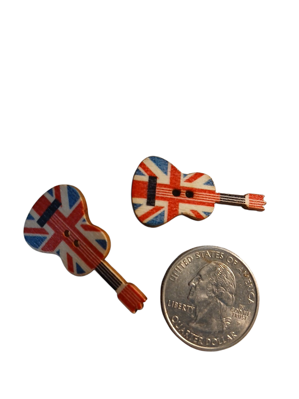Britian Wooden Guitar earrings(127c)