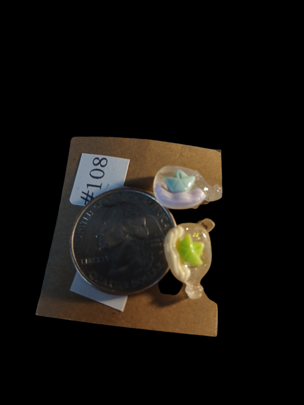 Ship in a bottle earrings (145c)