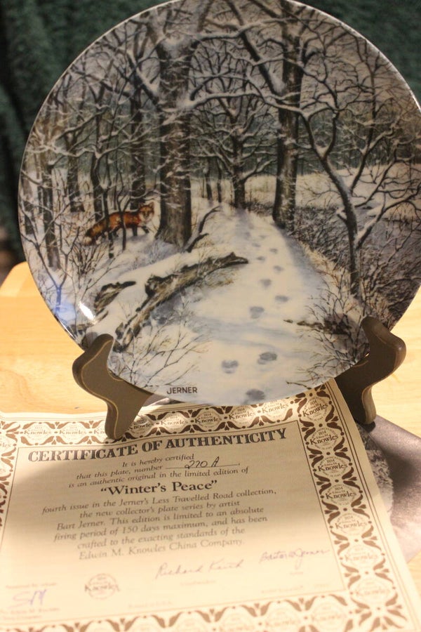 Winters peace collectors plate