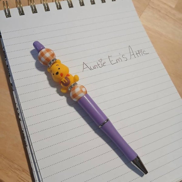 Yellow Bear beaded pen (2817)