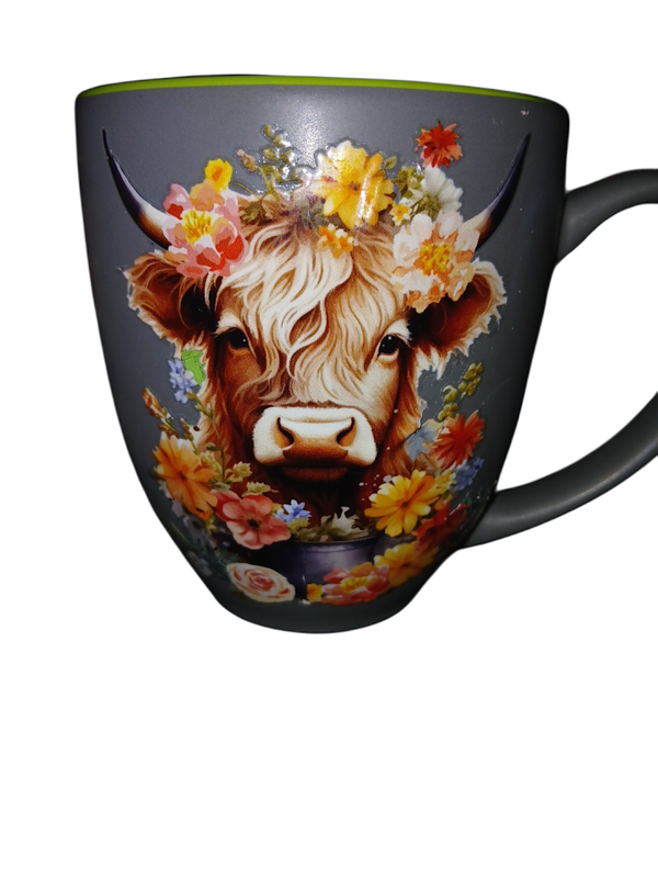 Cow Flowers coffee mug ( 2495)