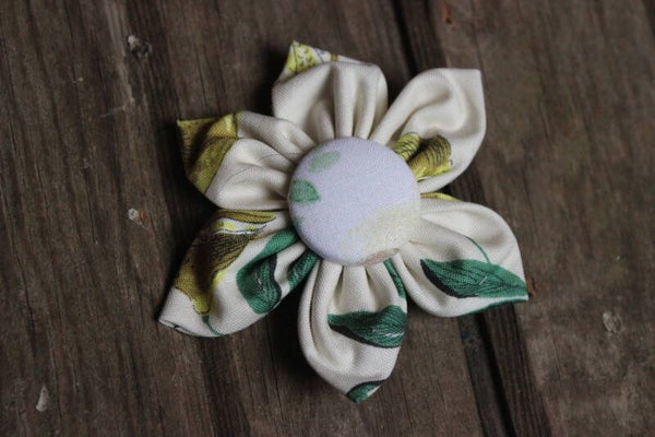 Lemon flower barrette  (254)