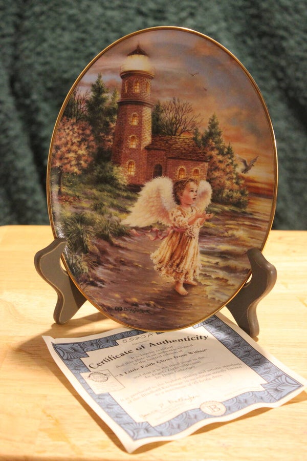 A little faith glows from within collector plate.