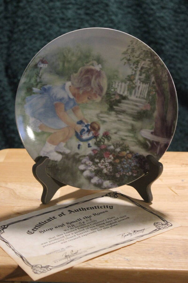 stop and smell the roses Collector plate