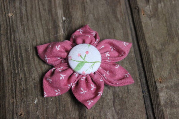 Flower weed hair barrette (341)