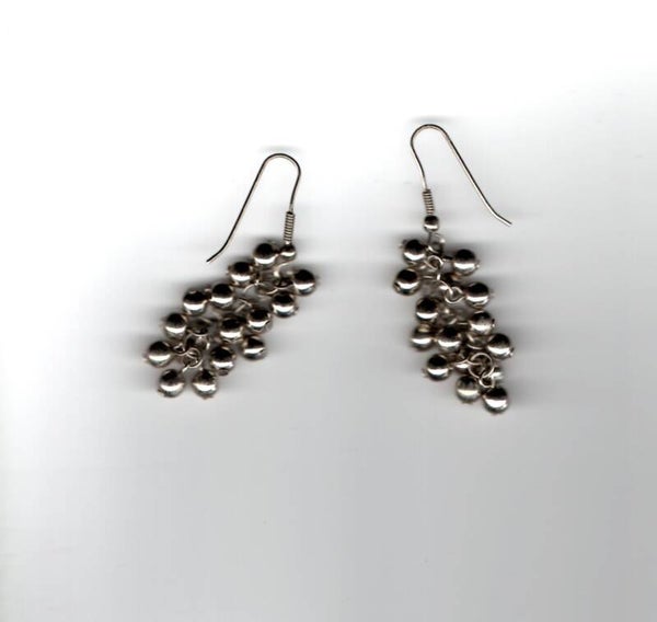 Silver Grape Earrings (37c)