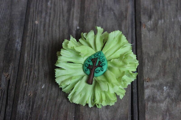 Tree flower pony tie (399)
