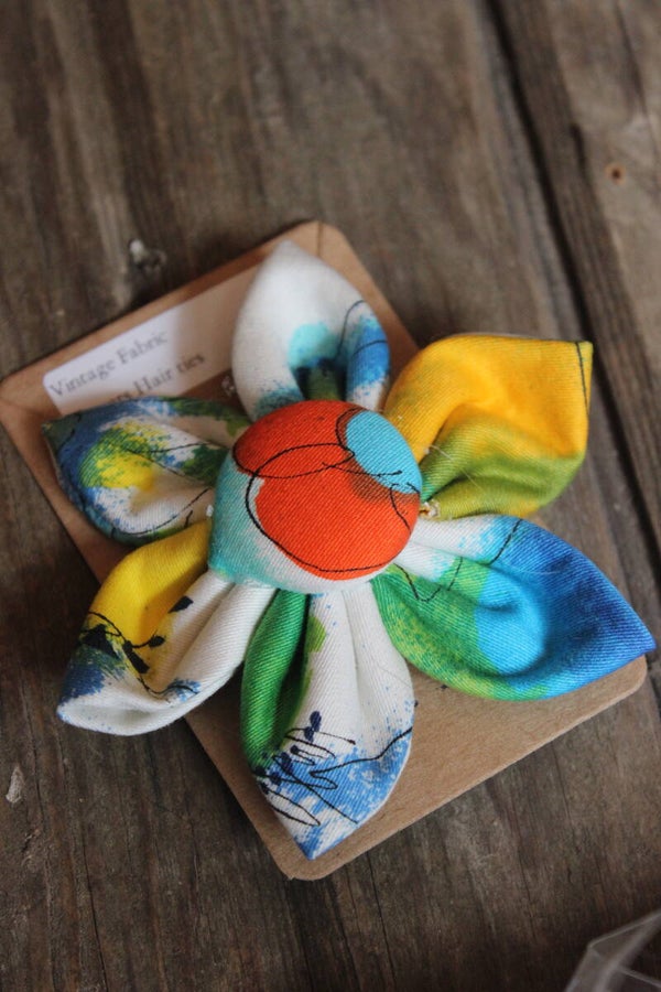 70s painted hair barrette (43637)
