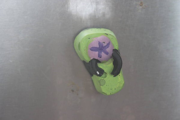 Green flip flop magnet (6082)
