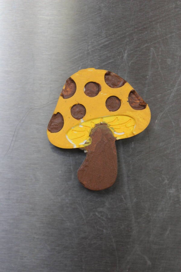 Brown mushroom magnet (6169)