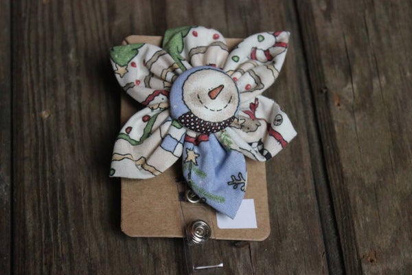 Snowman blu name d\badge holder ( 69333)