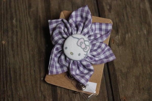 Hello kitty gingham name holder           ( 69336)