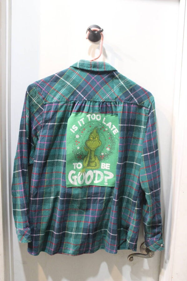 Grinch flannel shirt