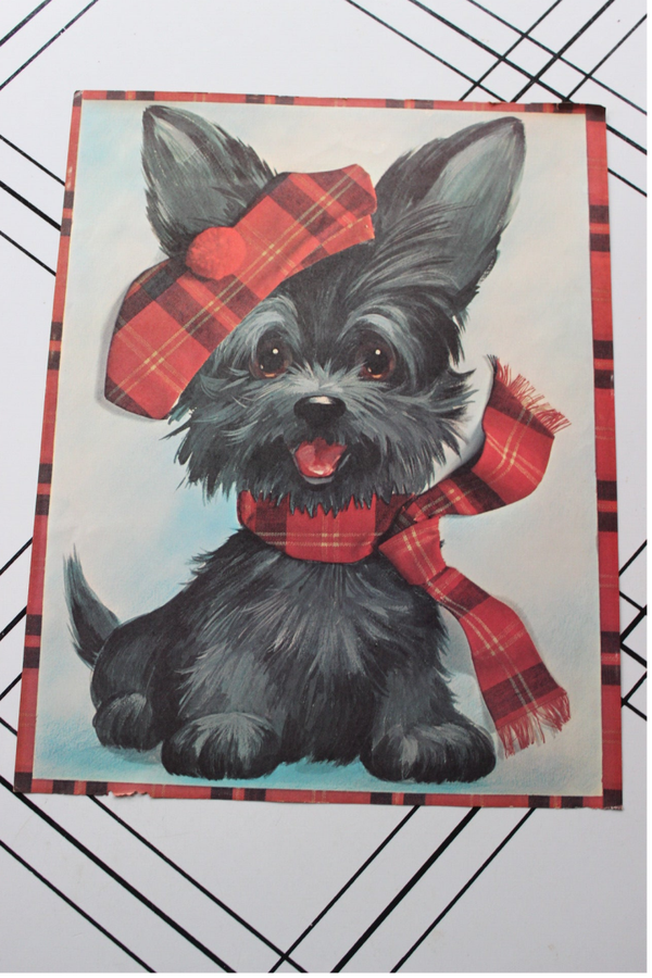 Colonial prints Scottie dog
