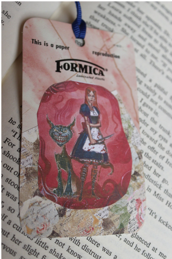 steampunk Alice bookmark (20187)