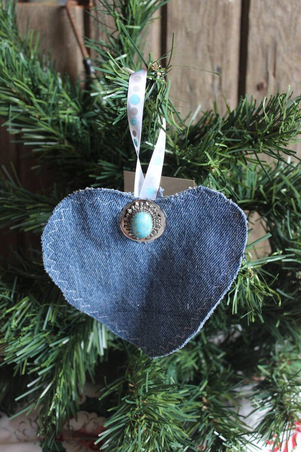 Cowboy heart ornament (0027)