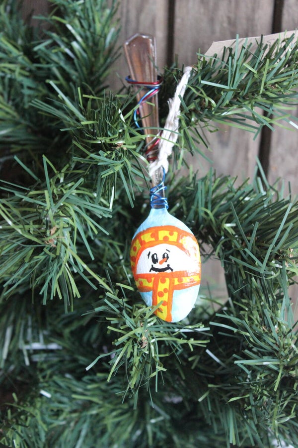 Spoon snowman ornamnet (0039)