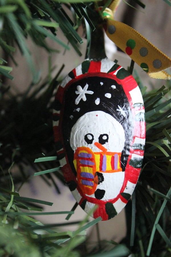 Night time snowman ornament (0044)