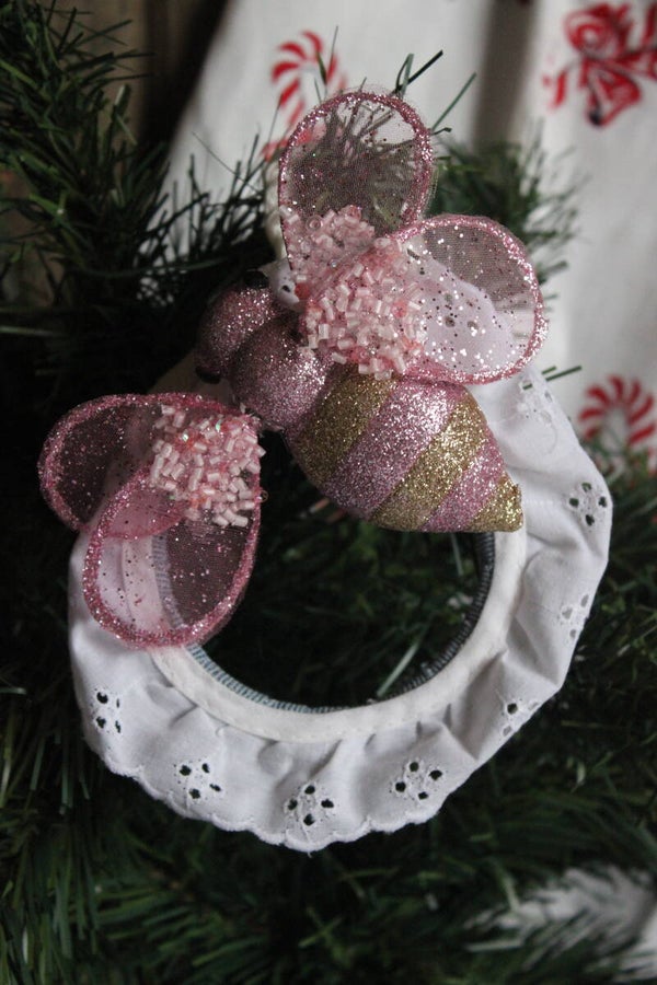 Pink BEE ornament (0063)