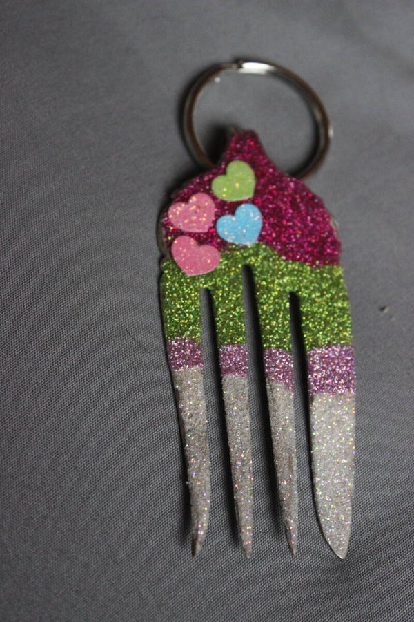 FORK N HEARTS keychain (12364)