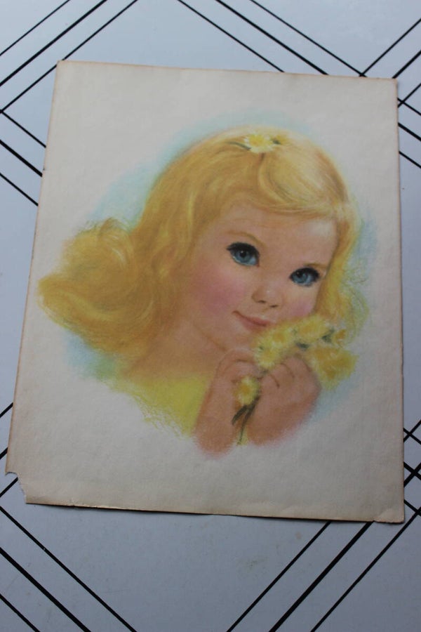 Northern Tissue babies print......Blonde girls and flowers