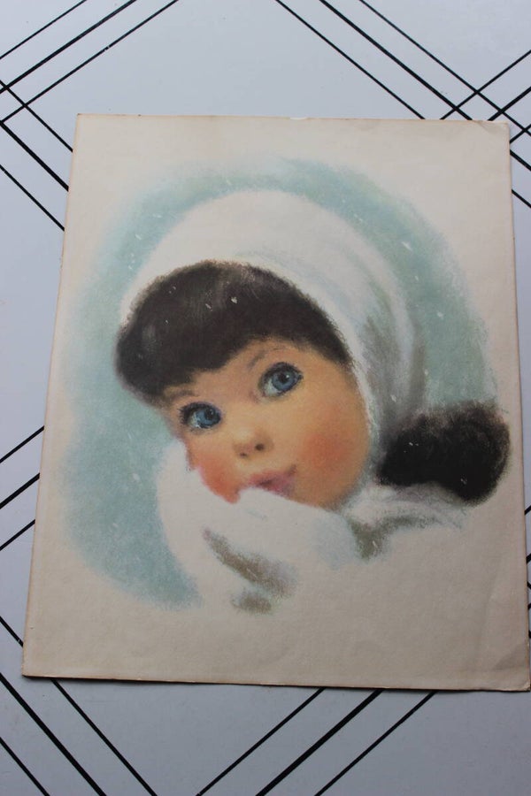 Northern Tissue babies print......Snow Bonnet girl