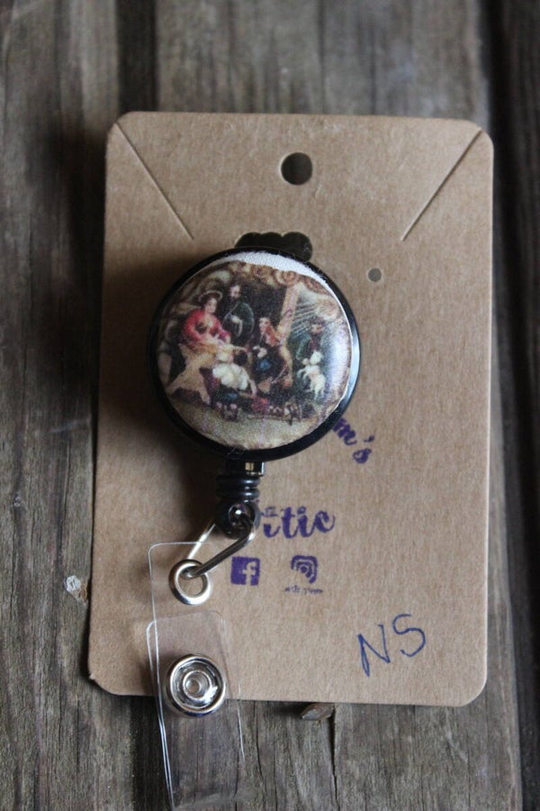 Nativity scene name badge holder (ns)