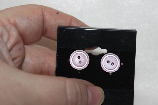 Little pink button earrings ( p2B43)