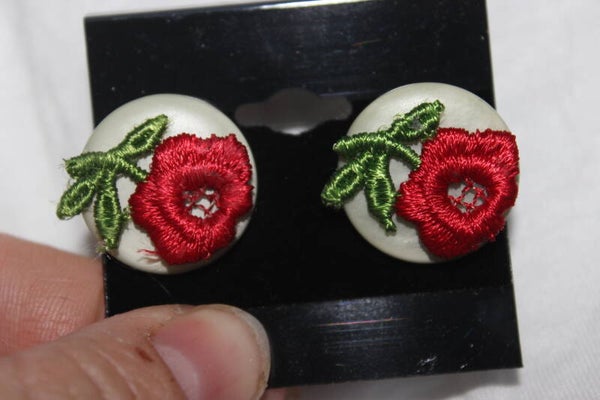 Rose Buton earrings  (RSB2)