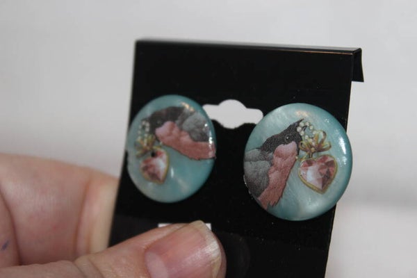 Bird Button earrings (VBH2-3C0