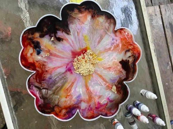 epoxy flower bowl