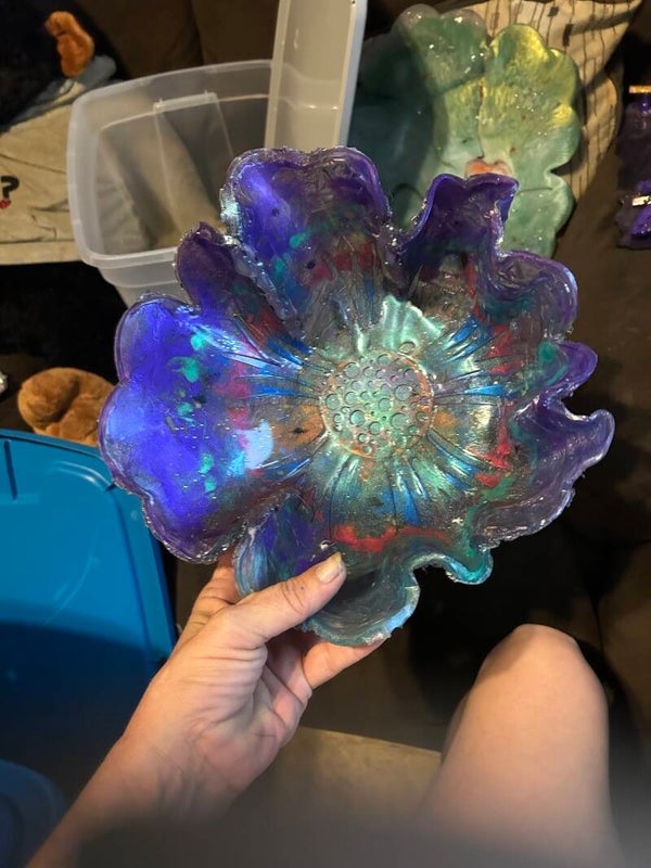 metallic rainbow bowl