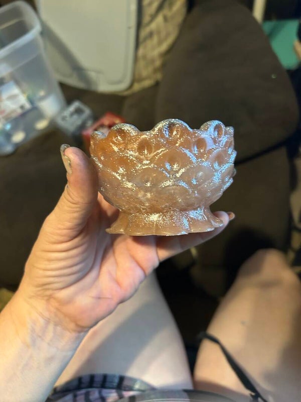 small rose gold bowl