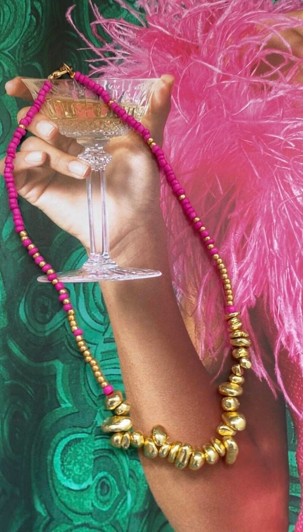 Mademoiselle ketting fuchsia